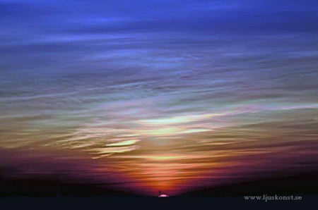 Solnedgång från fönstret